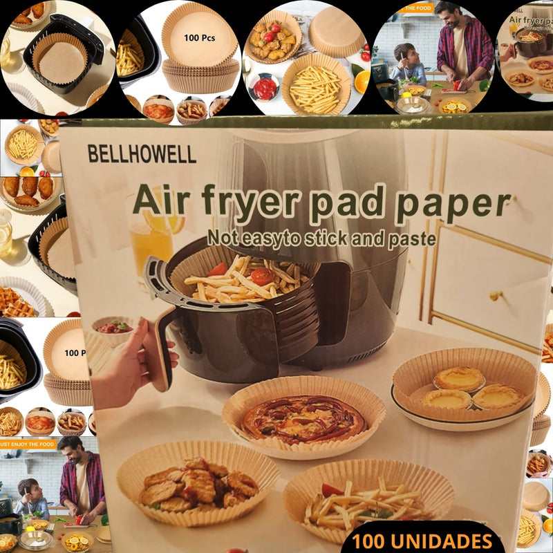 Papel para Freidora de Aire - 100 unidades 20 cm
