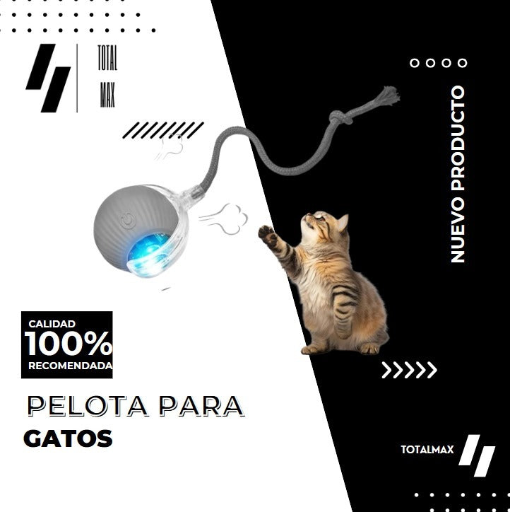 Pelota Interactiva para Gatos con Soga