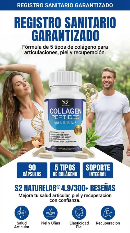 Colageno S2 Collagen Peptides - 5 tipos en capsulas