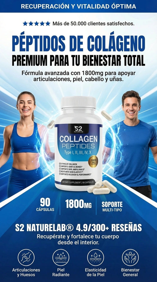 Colageno S2 Collagen Peptides - 5 tipos en capsulas