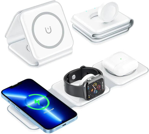 Cargador 3 en 1 - Celular, Reloj y Audifonos